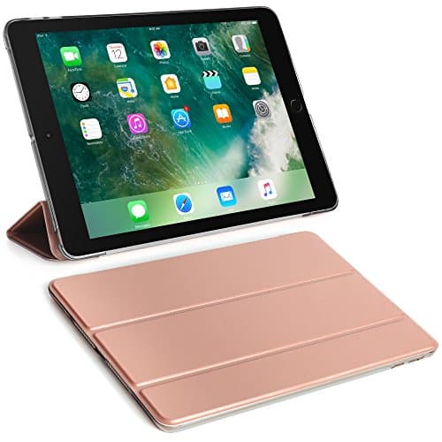 iPad Mini 1/2/3 Case, NEESI Ultra Slim Lightweight Smart Case Trifold Cover Stand with Auto Sleep/Wake Feature Flexible Soft PU Back Cover for Apple iPad Mini, Mini 2, Mini3 Tablet, Rose Gold