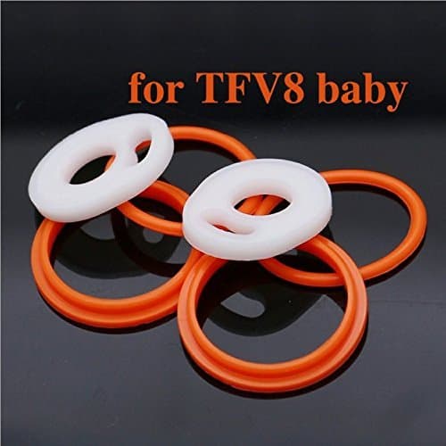 SMOK TFV8 BABY Replacement Top Gaskets and o-ring pack of 2 by ZBS Retail