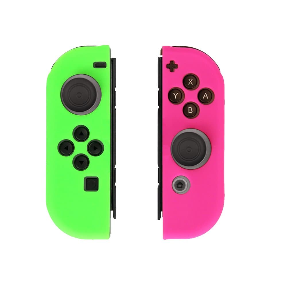Kourpar Joy-Con (L/R) Silicone Protective Casing Compatible for Nintendo Switch Joy-Con Controllers with Thumb Grips Caps (2 Pairs Pack)