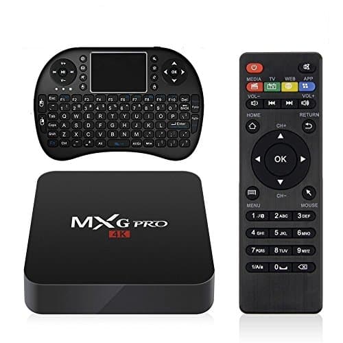 MXG PRO Android TV BOX + Wireless Keyboard, 2GB/16GB 4K Improved Version Android 6.0 S905X Quad Core