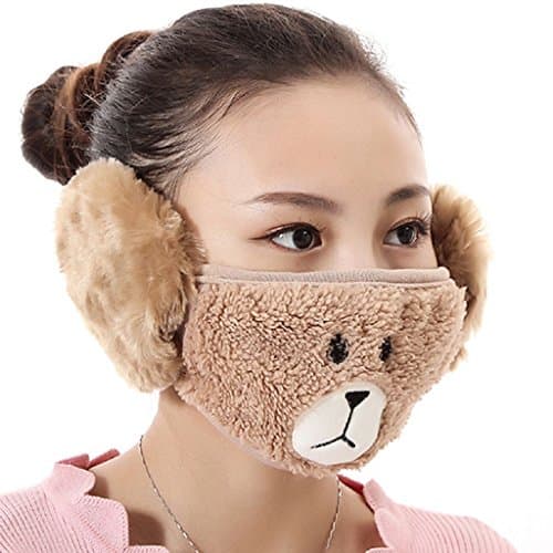 Windproof Dust Ski Mask Cold Weather Winter Motorcycle Half Face mouth Warmer Fleece Mask Polyester Fleece Mask for Women Youth Snowboard Cycling