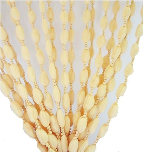 avesplit 39inchX78inch Lantern ball Door String Curtain Screen Wall Panel Valance Divider backgdrop Decorative for Window Room wedding ES31 (beige31)