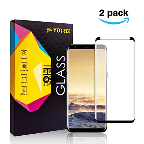 Samsung Galaxy S8 Screen Protector YOTECE Galaxy S8 Wet Applied Screen Protector BUBBLE-FREE for Samsung Galaxy S8 Ballistic 3D Touch Film for S8-2 pack