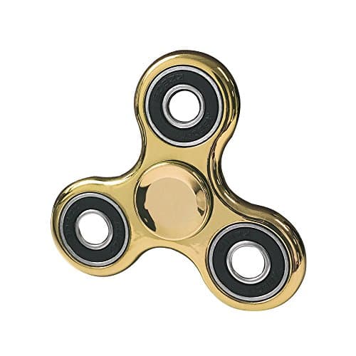 UGOUPRO Hand Spinner EDC Tri Fidget Toy Chrome fidget spinner, Stress Reducer for ADD, ADHD, Anxiety, Kids and Adults (chrome golden)