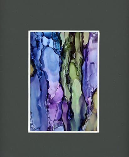 Abstract Painting Alcohol Inks Small Wall Art Matted