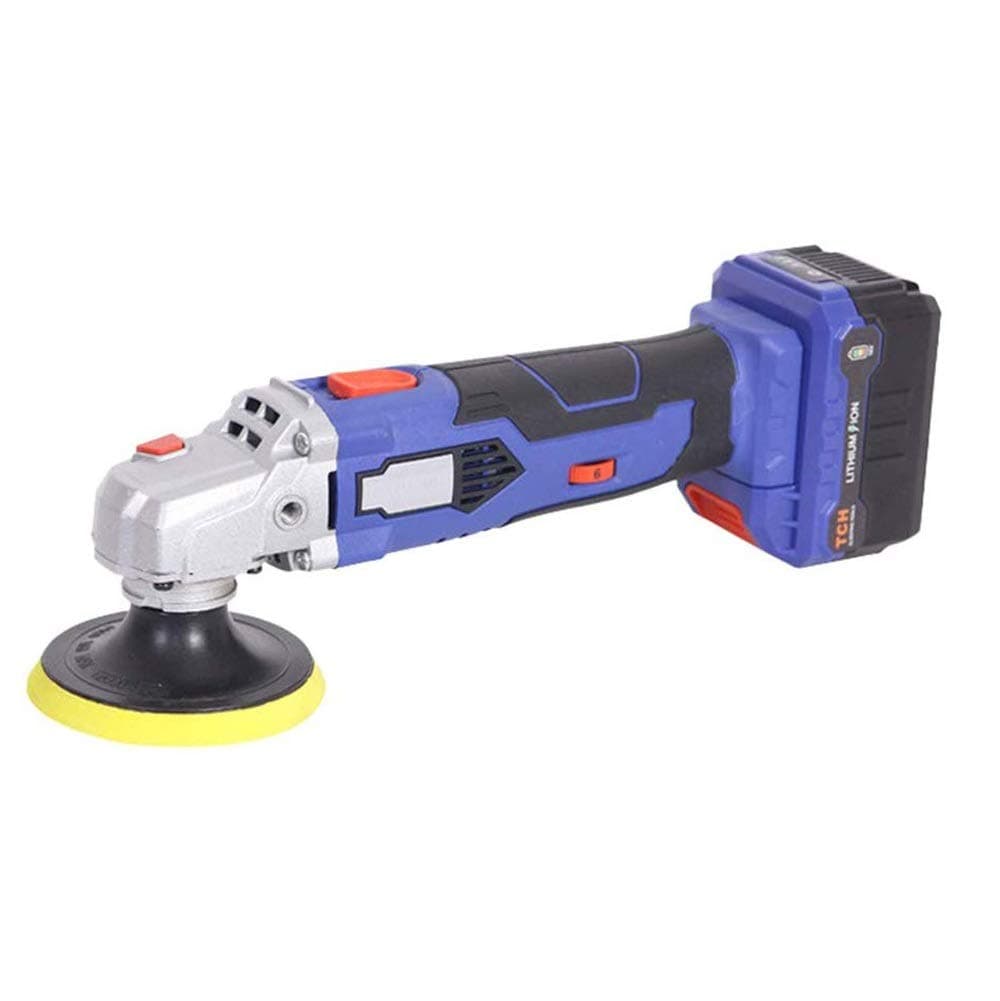 YQJJZX Multi-function Angle Grinder, Portable Charging and Polishing Machine Six-speed Speed Control Car Polishing and Waxing Machine One-handed operation 14 inches Purple