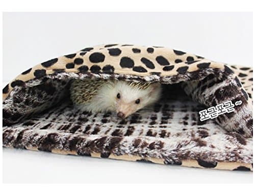 (Leopard Printed) Fur Blanket for Hedgehogs, Hamsters, Guinea-pigs and Small Animals. Can Be Used As a Bedding or Blanket.