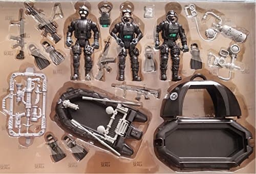 U.S. NAVY SEALS FULL TEAM PLAYSET WITH 3 FIGURES