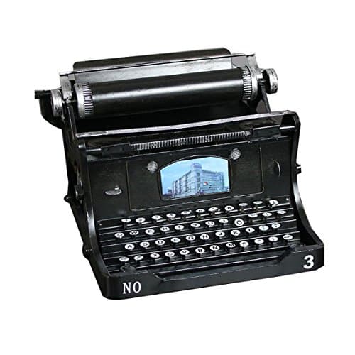 Iron Retro English Keyboard Typewriter Model,Black