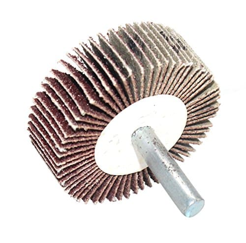 1.2" x 1" x 1/4" Shank Mounted Flap Wheels with Shaft Abrasive Grinding Sanding Sandpaper 180 Grit Aluminum Oxide 5 Pack