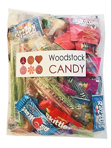 Assorted Party Candy Mix 2.5 Pound Variety Bag Air Heads Nerds Sour Twists Starbursts Skittles Razzles Root Beer Barrels Smarties Fireballs Laffy Taffy Wonka Bottlecaps Sweet Tarts