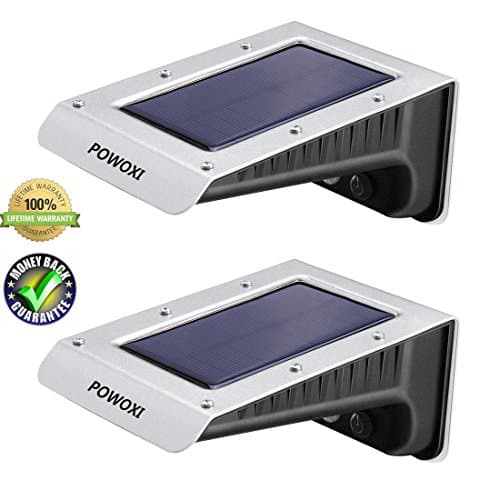 28 LED Solar Lights Outdoor Motion Sensor Super Bright Lights Wireless Waterproof Security Lights for Wall, Driveway, Patio, Yard, Garden, with Motion Activated Auto On/Off (PW4-28LED-Y)