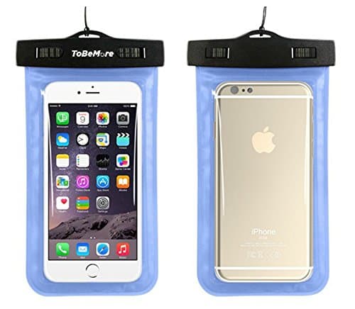 UNIVERSAL WATERPROOF CELLPHONE CASE, DRY BAG, UNDERWATER CASE FOR DEVICES UP TO 5.8" DIAGONAL. (blue)