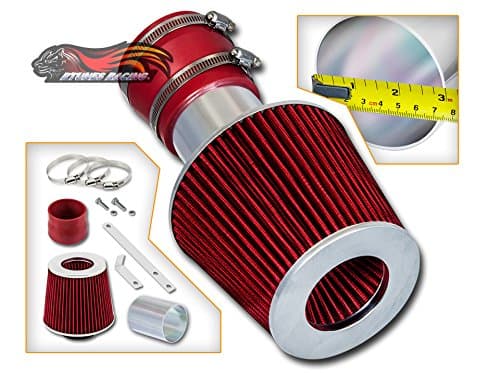 Rtunes Racing Ram Air Intake Black / Red / Blue Filter Kit For 04-07 Pontiac Grand Prix 3.8L V6 (Super Charged or Non Super Charged) (Red)