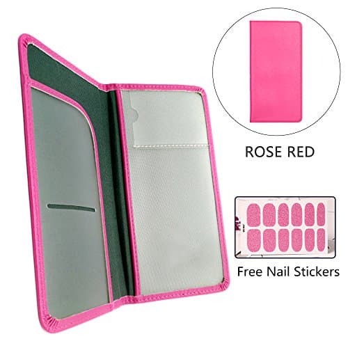 Passport Holder RFID Blocking Travel Wallet Durable PU Leather Multi Purpose Passport Cover