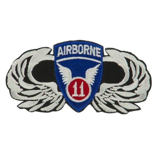 Air Borne Wing Shape Embroidered Military Patch - 11th OSFM