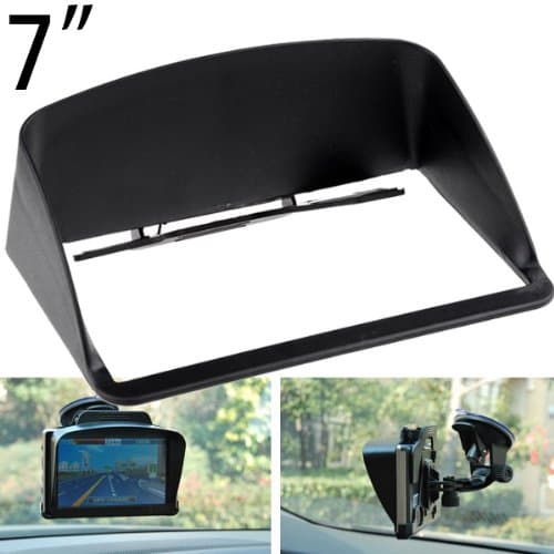 Plastic Universal Car GPS Sun Shade Sun Visor for 7" Navigators - Black