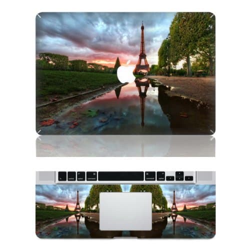 Eiffel Tower Macbook Decal Stickers Mavbook Top Decal Front Stickers for Apple Macbook