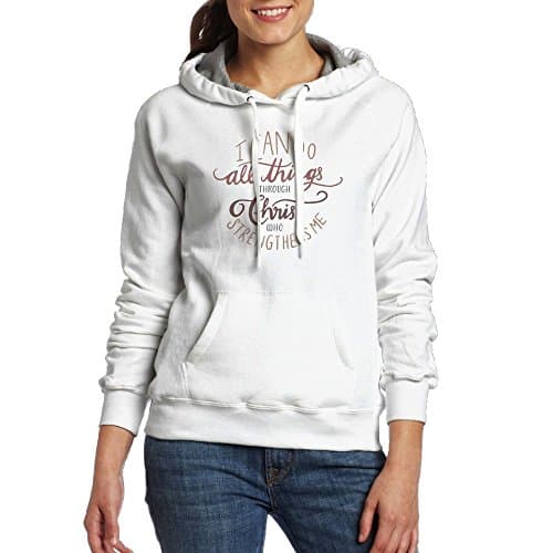 WMM EED Lady I Can Do All Things Through Christ Sweatshirts Hooded Hoodies
