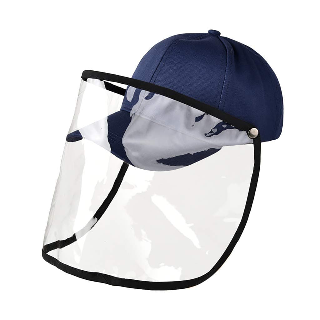 MORCHAN 2 IN 1 Baseball Caps+Removable Face Shield, Anti-Spitting Saliva Mouth Cover Protective Hats, Waterproof&Dust-proof Outdoor UV Sun Shade Hat Cap