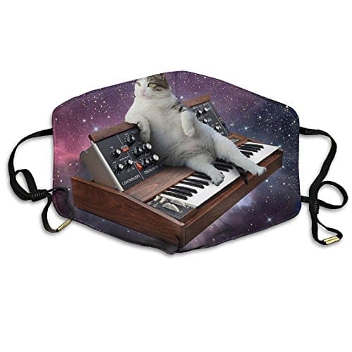 TYPU Polyester Reusable Dust CATS ON SYNTHESIZERS IN SPACE. Mask Health Care Mask