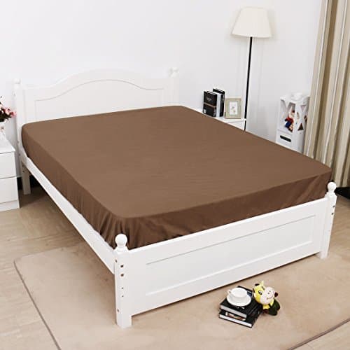 Lovita King Size Fitted Sheet Mattress Protector - Deep Pocket Brushed Velvety Microfiber, Breathable, Extra Soft and Comfortable - Brow