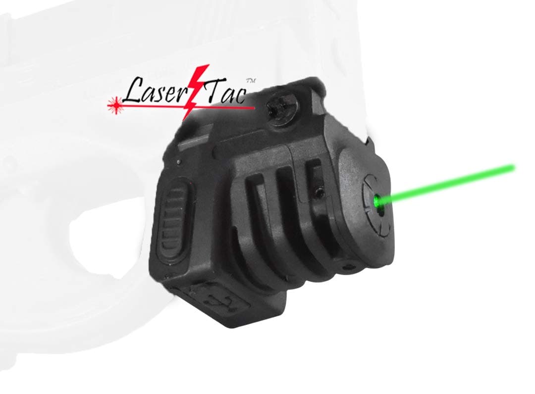 LaserTac TM Rechargeable Laser Sight for Subcompact Pistols & Compact Handguns with Rails, Compatible with Springfield XD XD-S XDM S&W M&P Beretta PX-4 Taurus Millenium Walther PPQ PPS PPX PK380 SR9C
