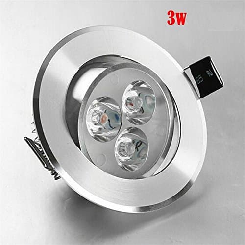 RCLITE 1-Pack 3W AC 110V 280lm LED Downlight Non-dimmable Ceiling Lights Recessed Lighting Fixtures,,25W Halogen replacement, High-effect Energy Lamp(with Driver) (Warm White)