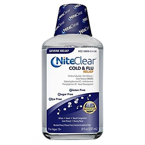 NiteClear Cold &amp; Flu Relief, 8oz. Per Bottle (Pack of 3)