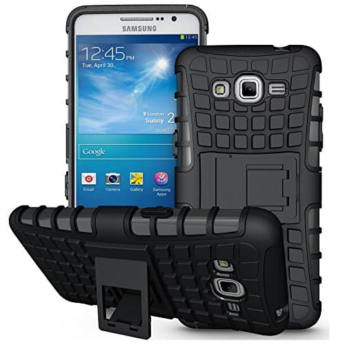 Galaxy Core Prime Case,Sophmy Hybrid Dual Layer Armor Protective Case Cover with kickstand for Samsung Galaxy Core Prime / Prevail 4G LTE (black)
