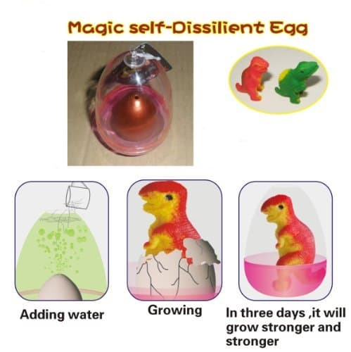 12 Magic Self-dissilient Dinosaur Eggs - In 4 Color, Have Fun to Leaning Science,kids Party Favor