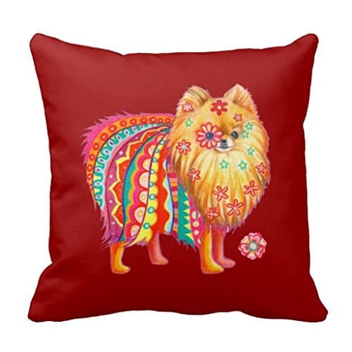 Cute Pomeranian Art Pillow Case 18" 18"