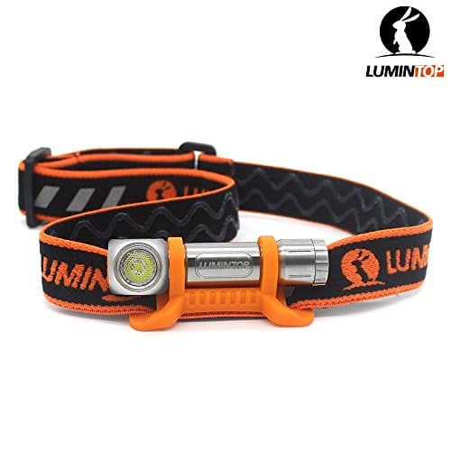 Lumintop Angle-head Flashlight Headlamp Headlight for Camping Hiking Running Fishing Powered by AAA Battery Max Output 120Lumens Aluminum Alloy Body IPX-7 Waterproof Flat Magnetic Tail Clip Mini Torch