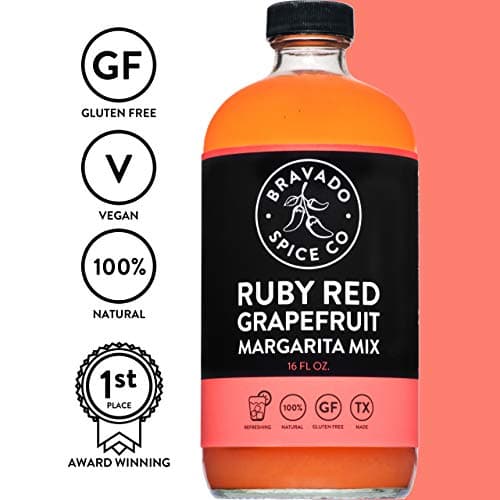 Ruby Red Grapefruit Mix By Bravado Spice Gluten Free, Vegan, Low Carb, Paleo Margarita Mix All Natural 32oz Bottle Award Winning Gourmet Margarita MiX