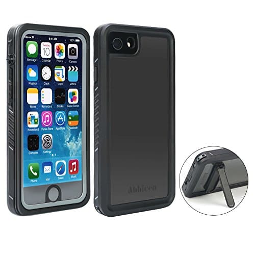 Abbicen iPhone 7 Waterproof Case with Kickstand IP68 Waterproof iPhone 8 Case Full Body Protective Cover with Built-in Screen Protector Underwater/Shockproof/Dirtproof/Snowproof (iPhone 7/8)