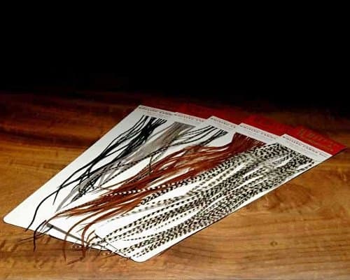 Dry Fly Hackle Whiting 100's - Grizzly #16