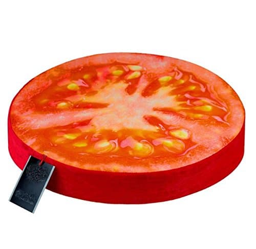 CHAIR PADS Creative 3 d Fruit Cushion for Leaning on of Personality Watermelon Plush Toys Kiwi Pillows on The Couch Pillow A Birthday Present (38 x 6 cm, TOMATO) [Energy Class A+]