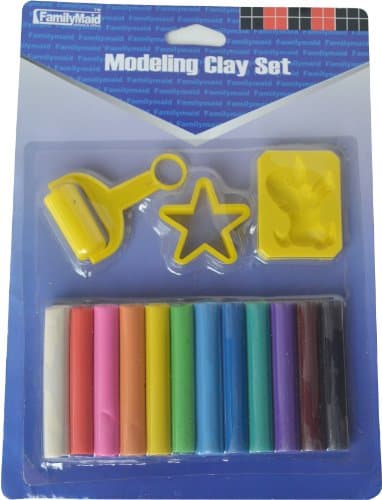 Clay Set for Kids - 12 Colored Modeling Clays & 3 Utensils to Mold Clay - Family Crafts - Clay Crafts For Kids