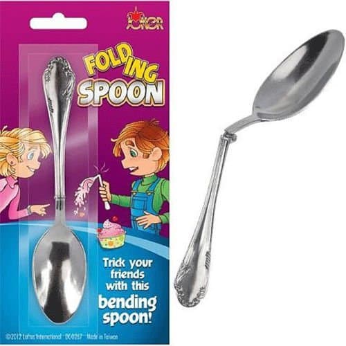 Folding Trick Spoon Novelty Prank Gag Gift Joke