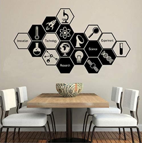 whqhai Vinyl Wall Stickers School Classroom Wall Decals Student Study Room Wall Sticker Chemistry Wall Poster Art 90X57Cm