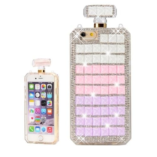 Generic Diamond Perfume Bottle Shape Plastic Case Chain Coverfor iPhone 6 &amp; 6S B
