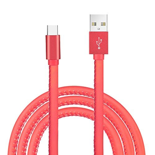 3 FT Tangle-Free USB Cable (Red) For ATT Trek2 HD Tablet (not compatible with Trek1)