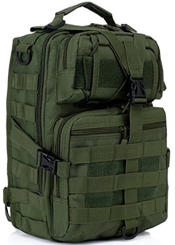 Messenger Bag Tactical Style Single Strap Sling Backpack Medium Daypack Bag For Army Assault Bug Out Rucksack Outdoor Hiking Sport Camping Hiking Shooting Bag (Green)