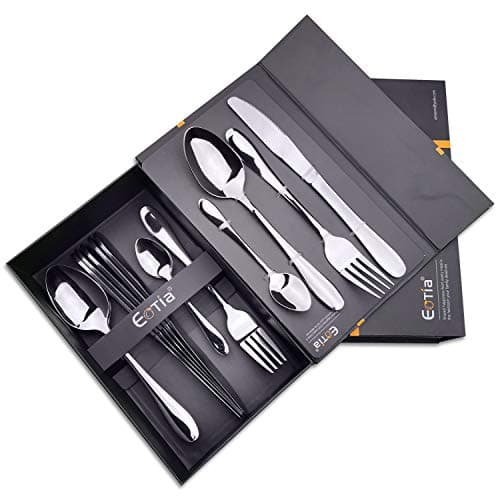 EOTIA 24-Piece Stainless Steel Portable Flatware Sets Serves for 6