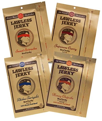 Lawless Jerky "The Core 4" Variety Pack, (Pack of 4)
