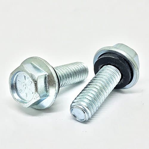 (100) 5/16-18x3/4 Grade 8 Flange Grain Bin Steel Building Bolts Zinc with Rubber Washer