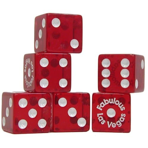Fabulous LAS Vegas Red Dice - 1 Pair