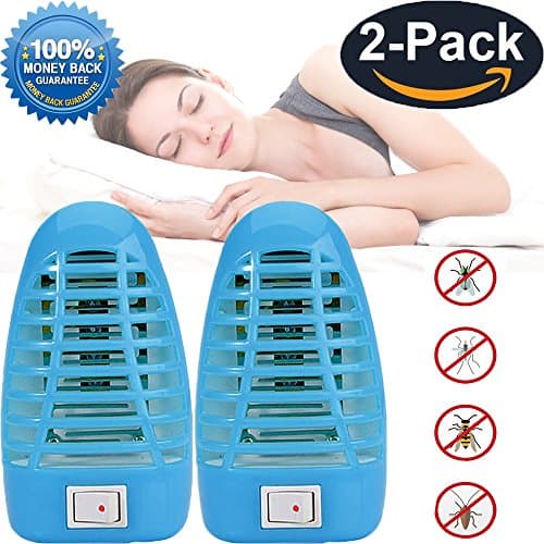 Mosquito Trap,electric Bug Zapper, Mosquito Killer Lamp Insect light Lamp, Indoor Electric Repeller (2 Pack) - Eliminates Most Flying Pests + A FREE Mosquito Expulsion Clasp