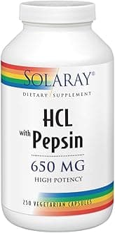 Solaray, HCL with Pepsin, 650 mg, 250 Capsules