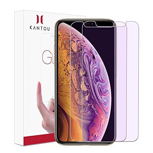 Kantou Screen Protector for iPhone Xs Max (6.5" 2018), [2 Packs] [Anti-Blue Light Ray] Eye Protect Tempered Glass Screen Protector for iPhone X Max, Anti-UV, Anti-Glare for iPhone Xs Max 6.5" 2018